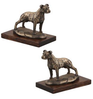 Amerykański Staffordshire terrier figurka na drewnie Art-Dog